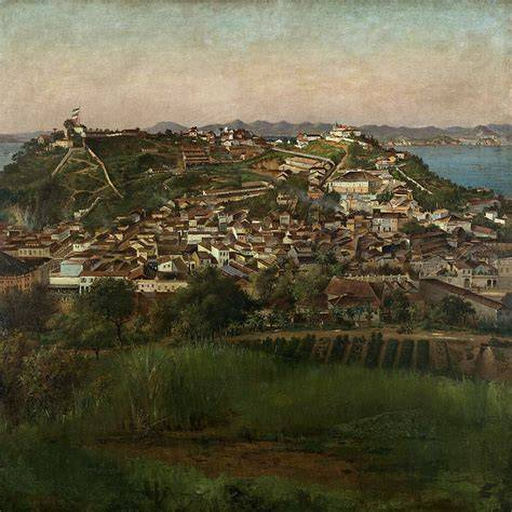 Vista histórica do porto do Rio de Janeiro em 1822