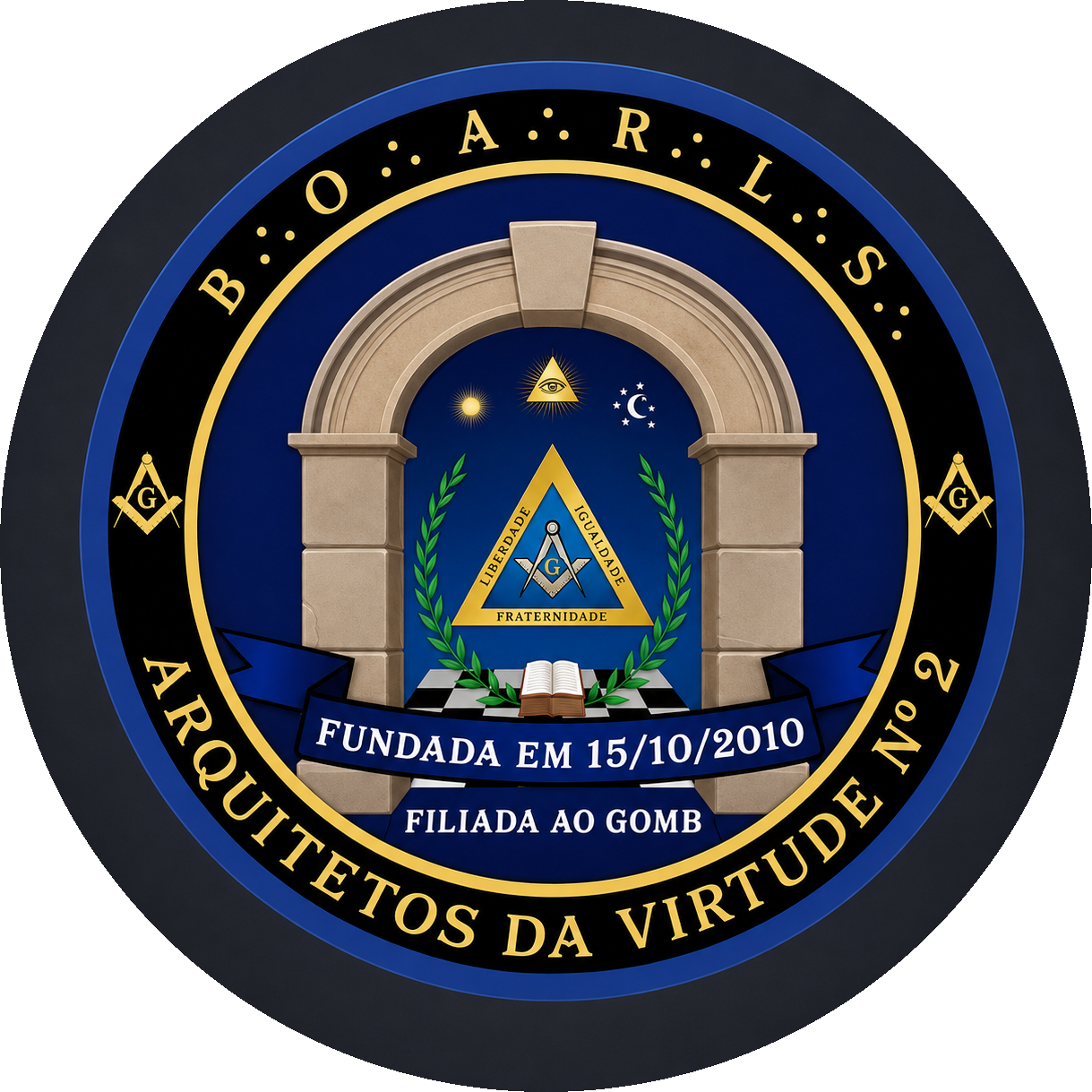 Brasão da Loja Arquitetos da Virtude nº 02